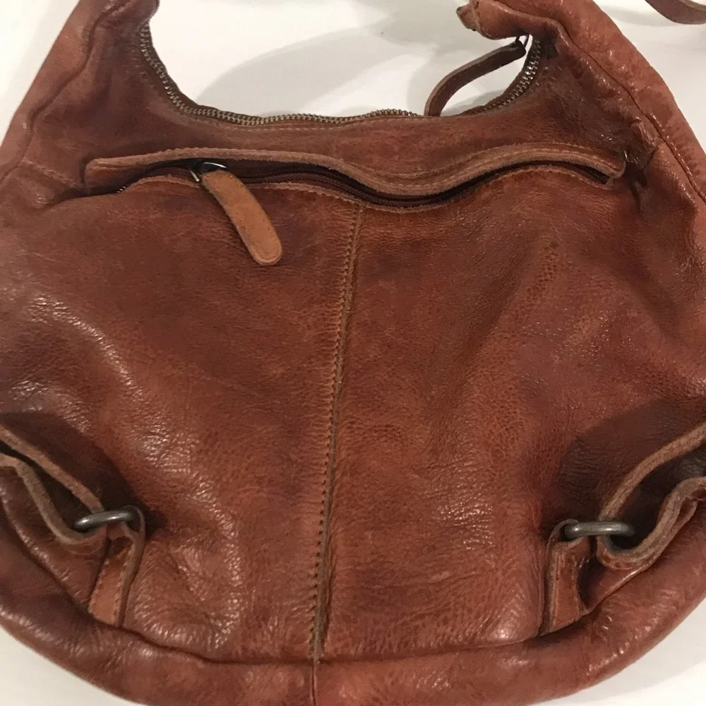 Vilenca Holland Woven Leather Backpack Brown
